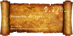 Veverka Áron névjegykártya